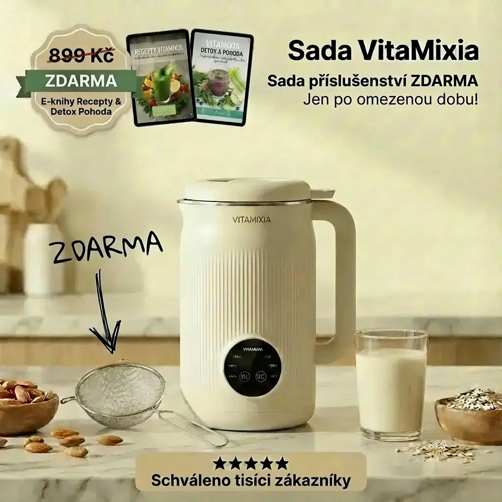 VitaMixia - Multifunkční Přístroj 8 v 1 Na Výrobu Rostlinného Mléka, Džusů A Mnoho Dalšího