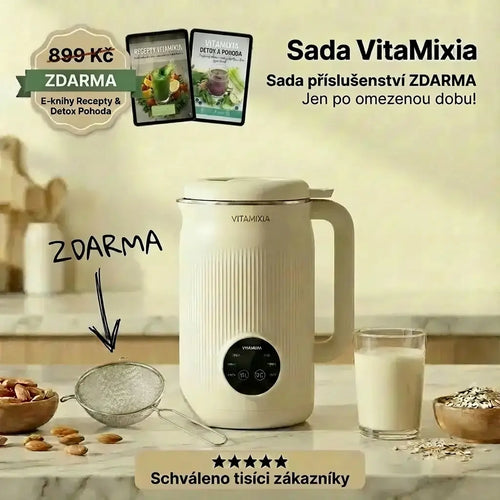 VitaMixia - Multifunkční Přístroj 8 v 1 Na Výrobu Rostlinného Mléka, Džusů A Mnoho Dalšího