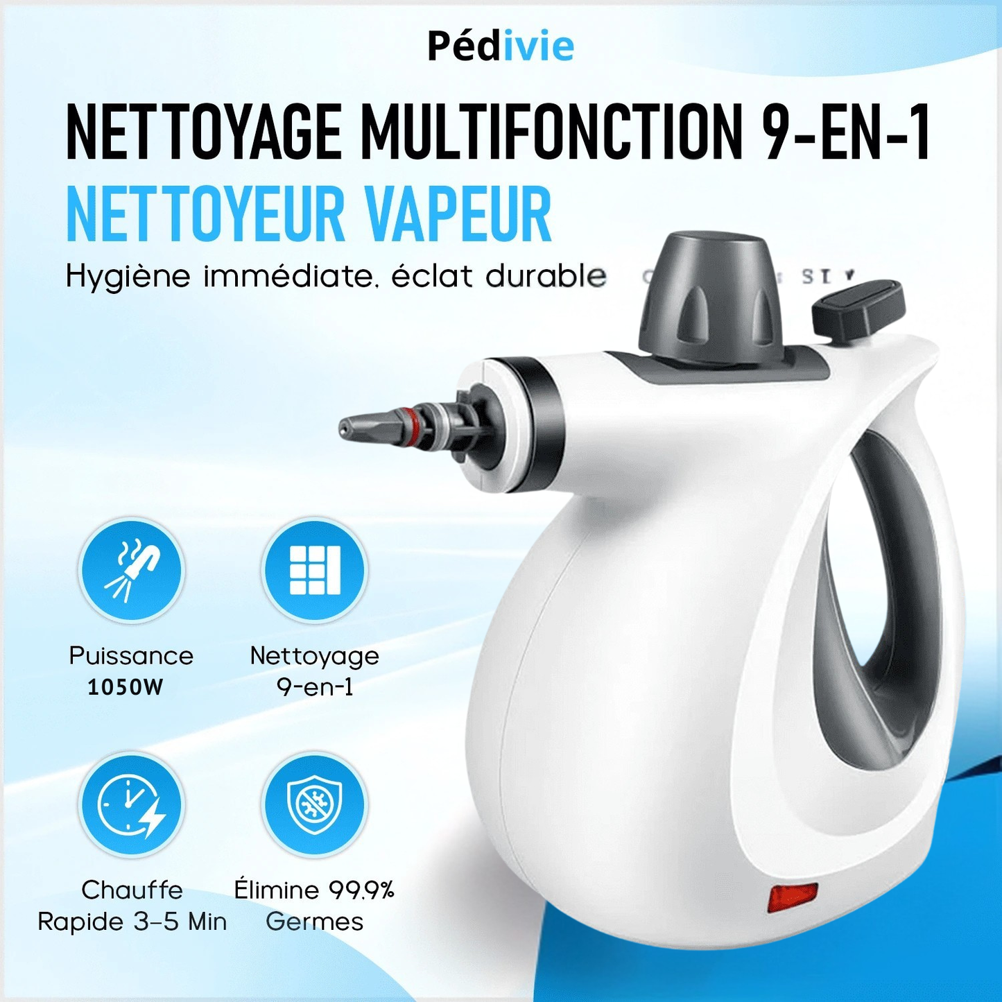 RedSteam V15 Pro Parní čistič - Dezinfekce na úrovni nemocnic | 9v1 & Bez toxických látek