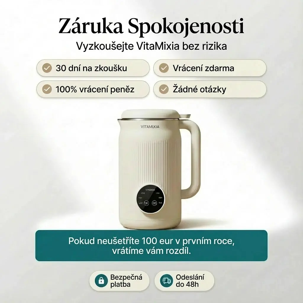 VitaMixia - Multifunkční Přístroj 8 v 1 Na Výrobu Rostlinného Mléka, Džusů A Mnoho Dalšího