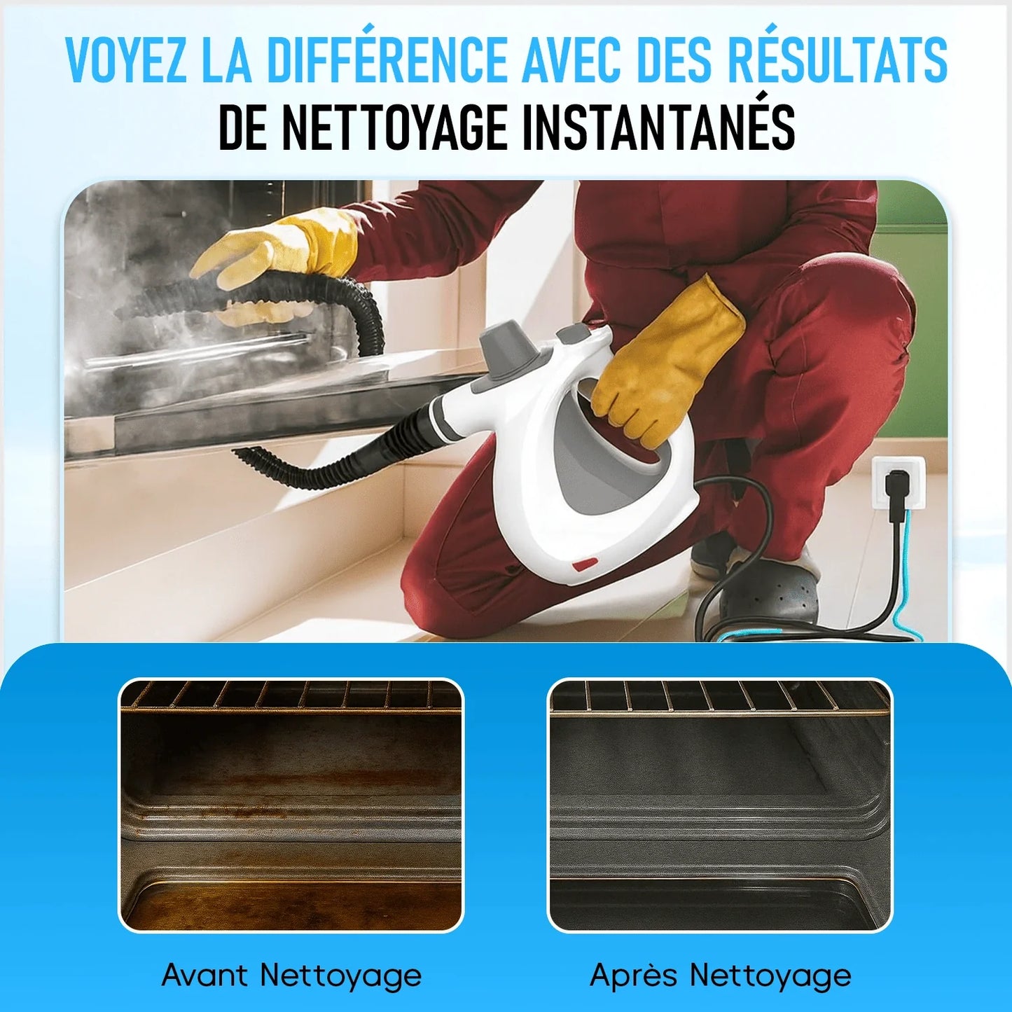 RedSteam V15 Pro Parní čistič - Dezinfekce na úrovni nemocnic | 9v1 & Bez toxických látek