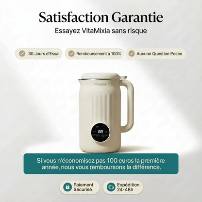 VitaMixia -- Multifonctions 8-en-1 , Préparer Du Lait Végétal , Des Jus & Bien Plus