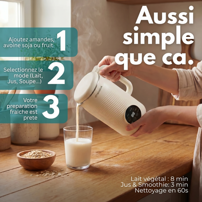 VitaMixia -- Multifonctions 8-en-1 , Préparer Du Lait Végétal , Des Jus & Bien Plus