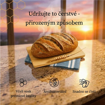 Prémiové sáčky na chleba vyrobené ze 100% bavlny a včelího vosku