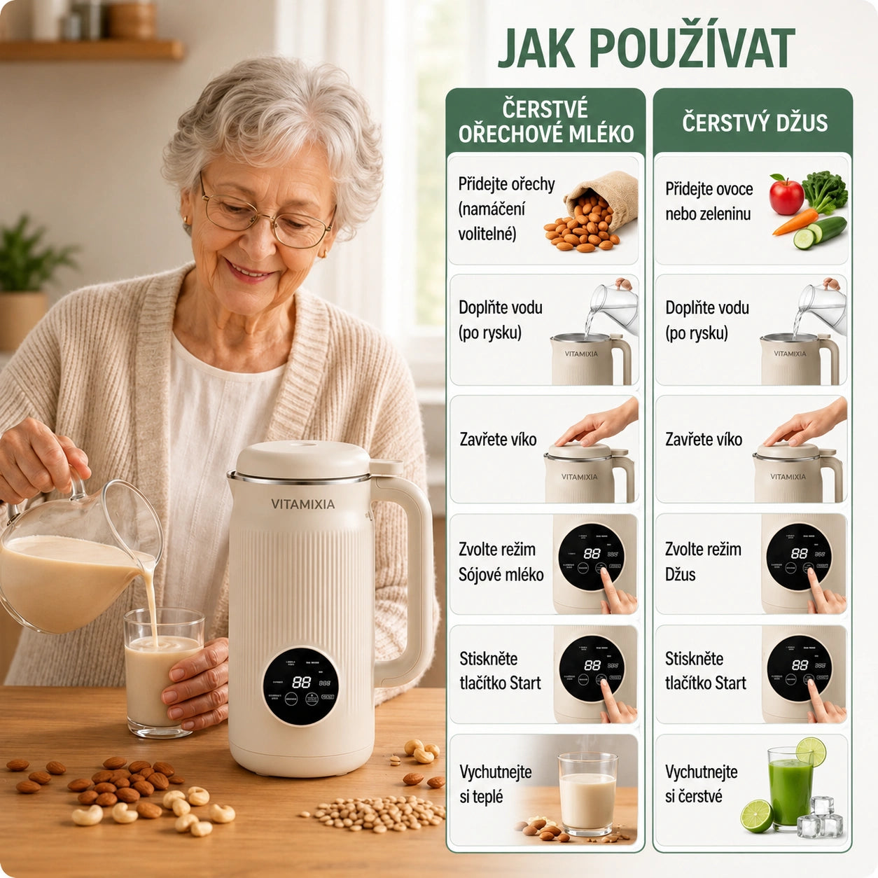 Vitamixia: Spotřebič 8 v 1, který zachová 100 % vaší vlákniny (a umyje se sám)