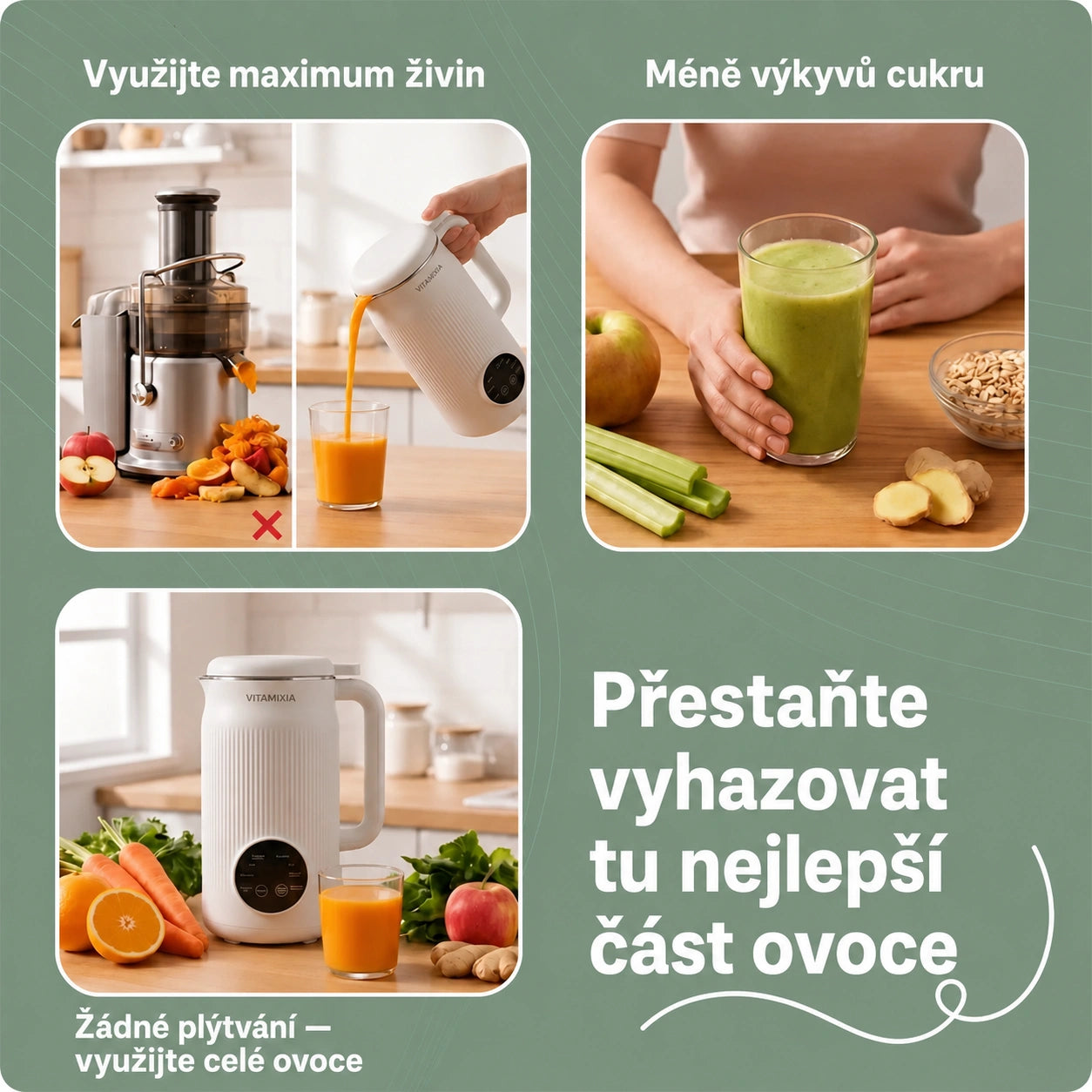 Vitamixia: Spotřebič 8 v 1, který zachová 100 % vaší vlákniny (a umyje se sám)