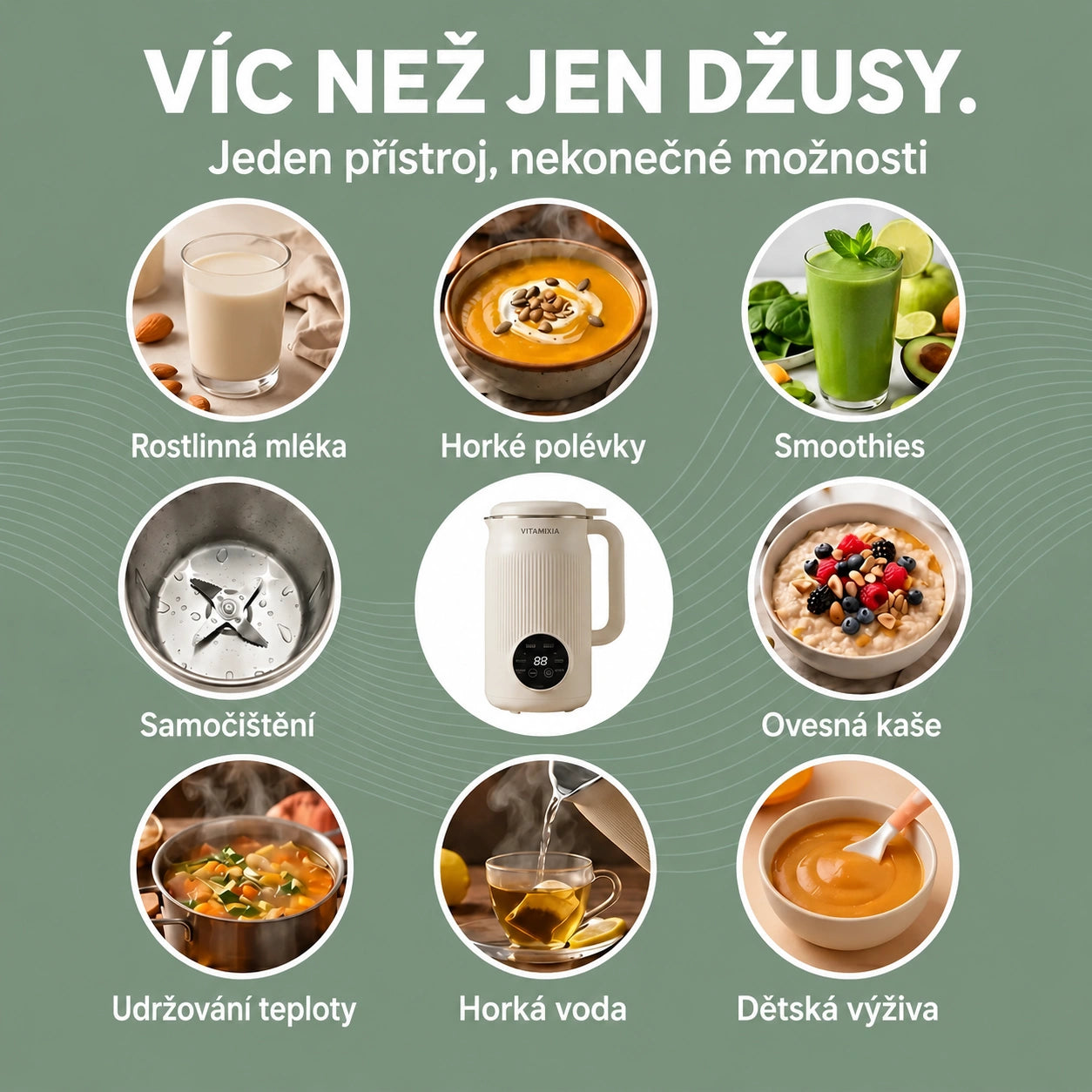 Vitamixia: Spotřebič 8 v 1, který zachová 100 % vaší vlákniny (a umyje se sám)