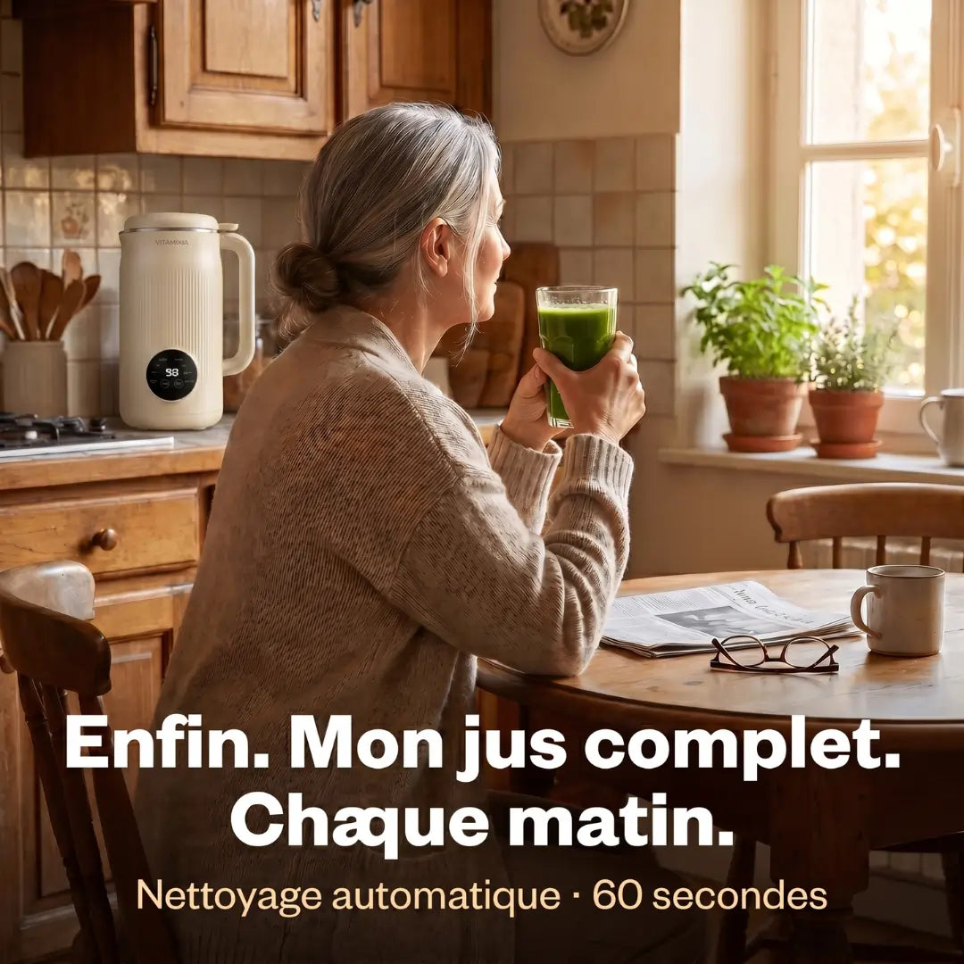 VitaMixia Multifonctions 8-en-1 , Préparer Du Lait Végétal , Des Jus & Bien Plus.
